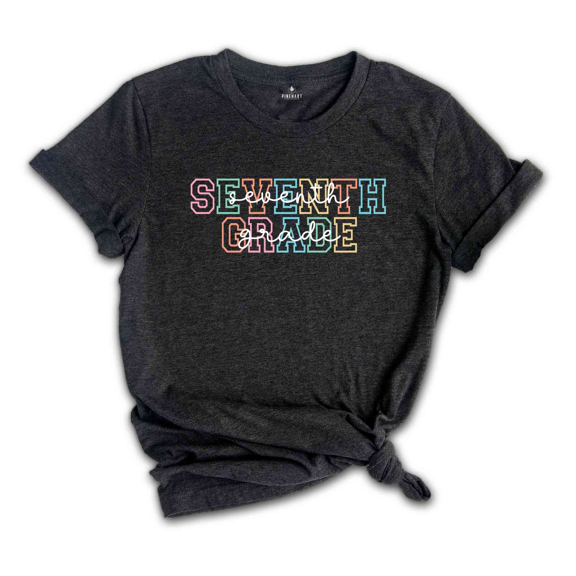 Seventh Grade Shirt, 7th Grade Shirt, Seventh Grade Teacher Shirt, Grade Rainbow Shirt, Teacher Gift, Kids Seventh Grade Tee, Back To School