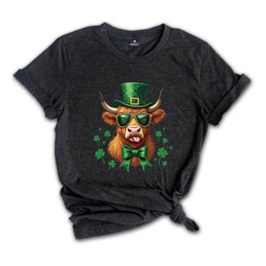 St. Patrick's Day Highland Cow Shirt, Retro St Patricks Day Shirt, Coquette St Patty's Day Shirt, Lucky Shirt, St Patricks Shirt, Irish Tee