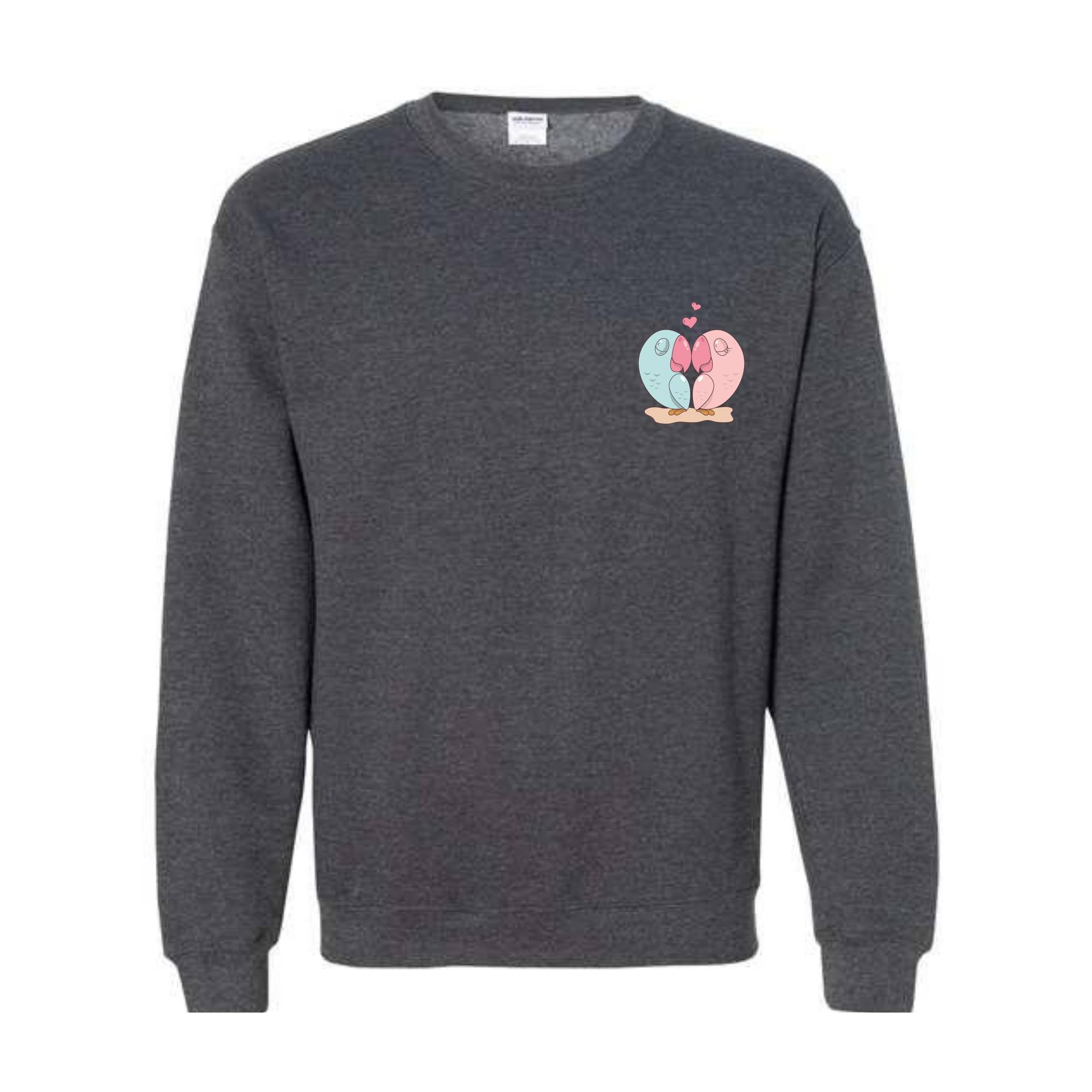 Parrot Heart Sweatshirt, Valentines Day Sweatshirt, Lover Sweatshirts, Parrot Sweatshirt, Matching Sweatshirts, Valentine Lover Gifts