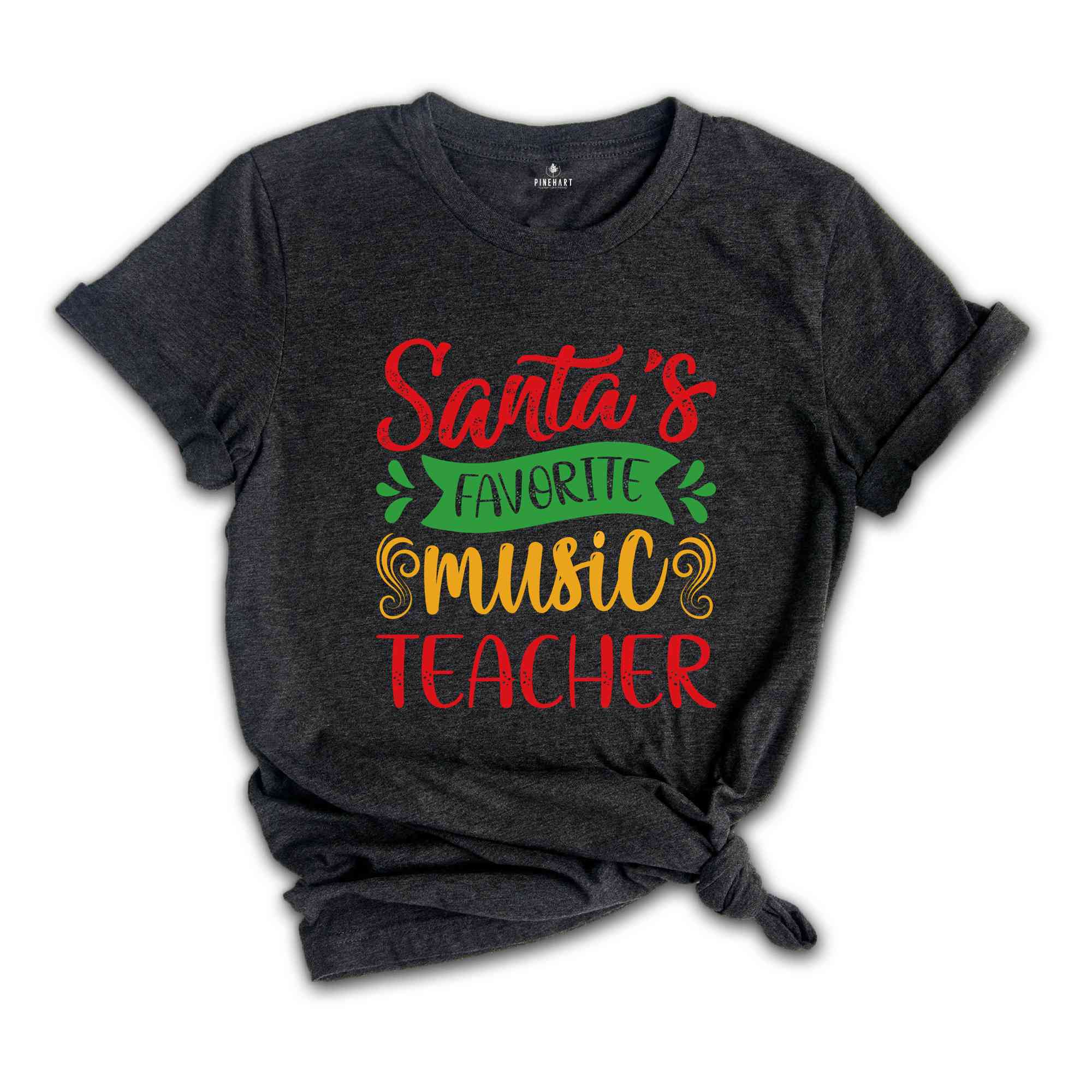 Music Teacher Christmas Shirt, Santa's Favorite Music Teacher, Funny Christmas Tee, Holiday Shirt, Christmas Teacher Tee