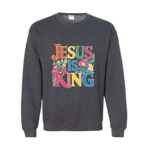 Jesus is King Sweatshirt, Aesthetic Christian Shirt, Bible Verse Shirt, Jesus Apparel, Religious Shirt, Christian Gifts