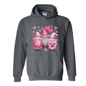 Gnomes Valentines Day Hoodie , Gnome Hearts Sweatshirt, Valentines Day Shirts for Women, Valentines Day Gift, Cute Gnome Sweatshirt