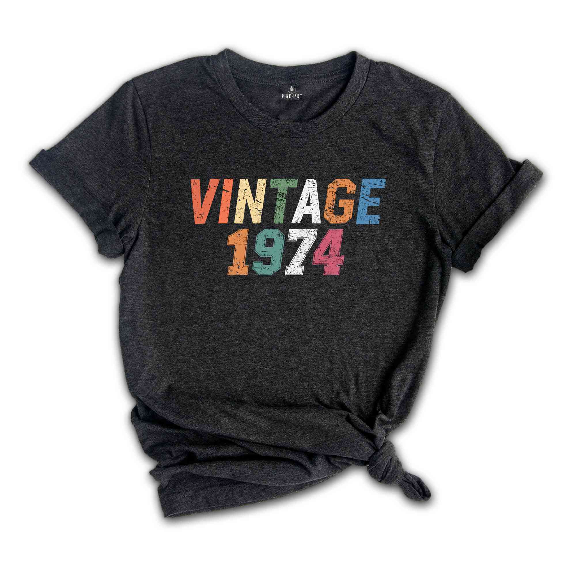 Vintage 1974 Shirt, 50th Birthday Shirt , Auntie Shirt, Mother's Day Shirt, Gift For Grandma, Trendy Birthday Shirt