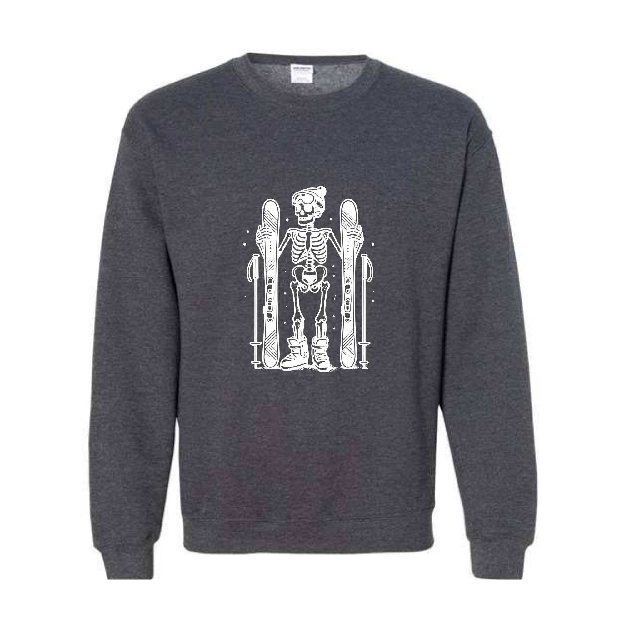 Snow Skiing Sweatshirt, Snowboard Couple Sweatshirt, Skeleton Ski Sweatshirt, Ski Christmas Sweatshirt, Snowboard Lover Gift, Ski Sweater