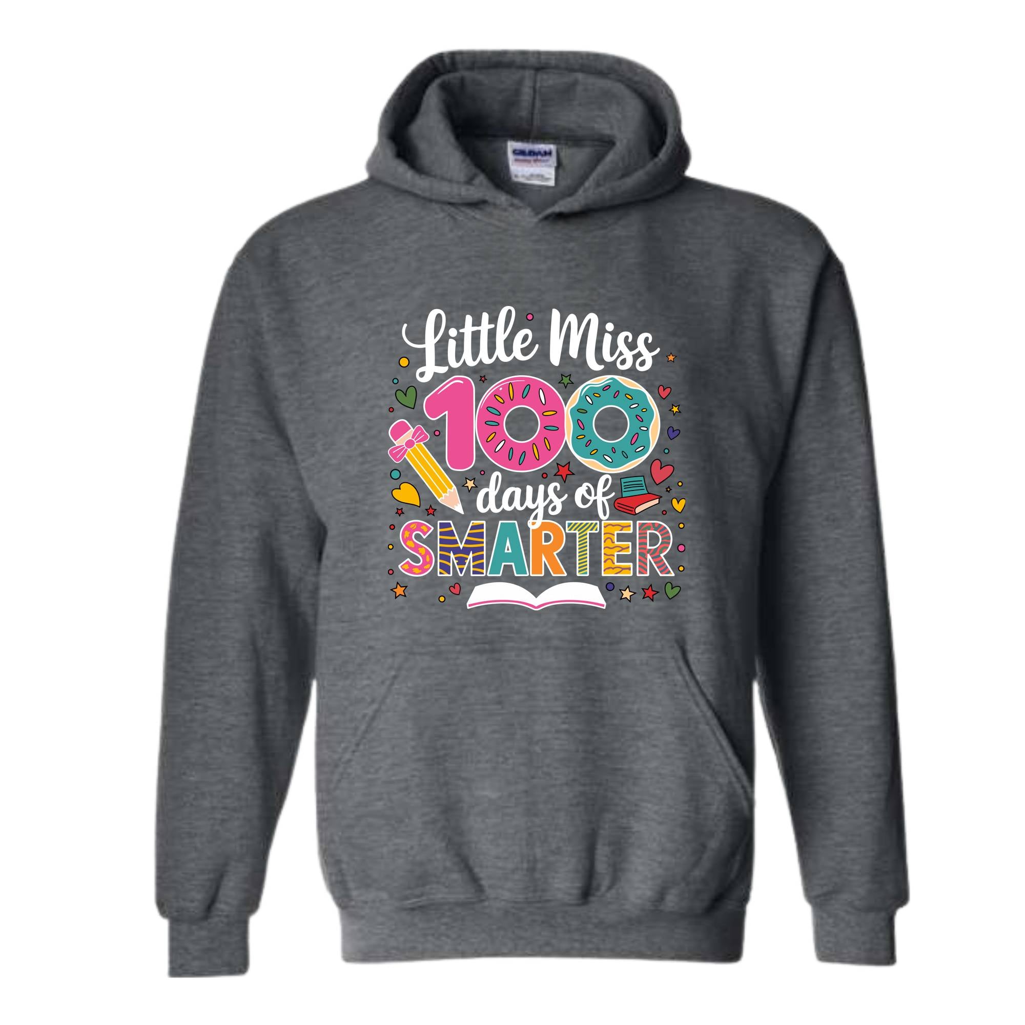 Little Miss 100 Days of School Sweatshirt, 100 Days Of School Hoodie, 100th Day Of School Celebration, Back to School Hoodie, School Tee