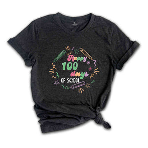 Happy 100 days of school Shirt, Teacher Shirt, 100th Day Of School, Student Shirt, Back to School Shirt, Favourite Teacher Tee