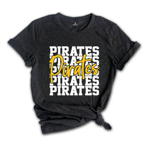 Team Mascot Shirt, Pirates Team Shirt, Pirates Football Shirt, Pirates Fan Shirt, Pirates School Shirt, Pirates School Spirit