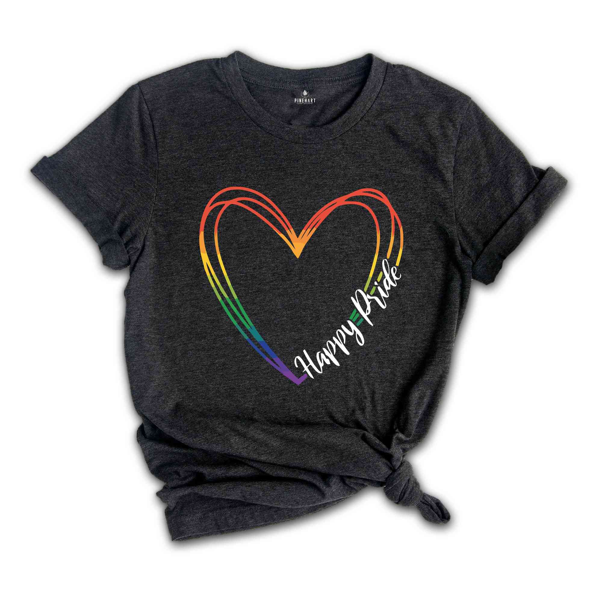 Happy Pride Shirt, Pride Month Shirt, Pride Heart Shirt, Pride Rainbow Shirt, Rainbow Heart Shirt, Pride Month Gift, Bisexual Shirt