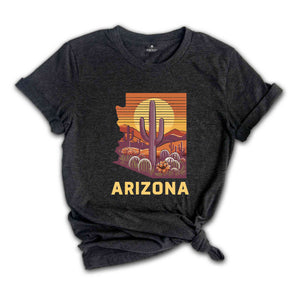 Vintage Arizona Saguaro Cactus Shirt, Prickly Pear Arizona Shirt, Arizona State Shirt, Arizona Sunset Shirt, Arizona Desert Shirt