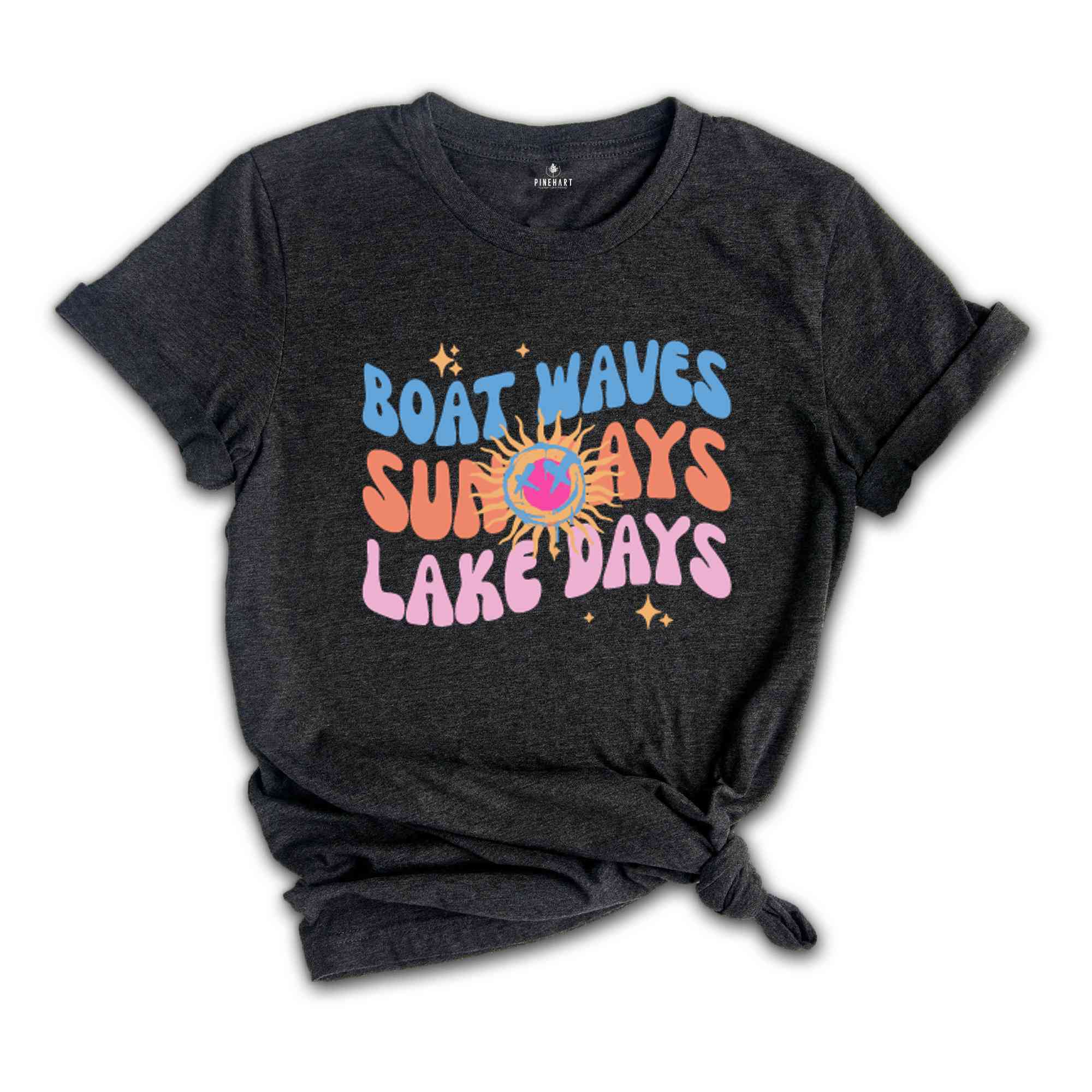 Boat Waves Sun Rays Lake Days Shirt, Summer Vibes Shirt, Beach Waves Shirt, Retro Summer Beach Shirt, Boating Shirt