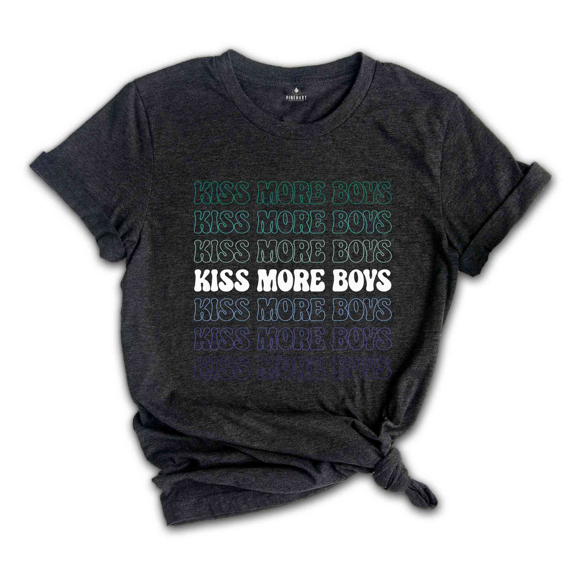 Kiss More Boys LGBT Shirt, LGBTQ Pride Tee, Love Is Love Shirt, Social Justice Shirt, Rainbow Pride Shirt, Pride Ally Tee, Gay Pride Shirt