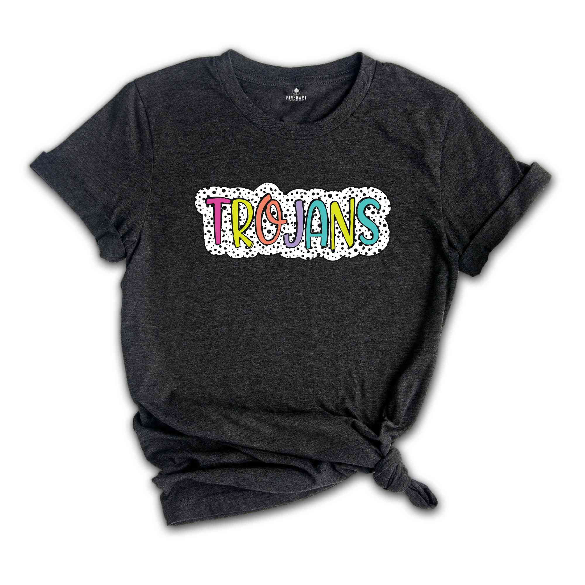 Trojans Team T-Shirt, Trojans Mascot Shirt, Trojans Fan Shirt, Football T-Shirt, Trojans Team Mascot