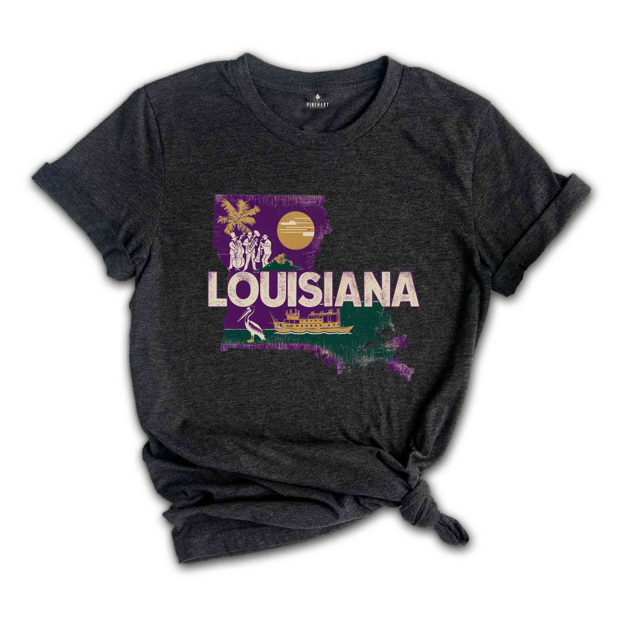 Retro State Of Louisiana Shirt, State Of Louisiana Shirt, State Shirt, Louisiana Shirt, Louisiana Lover Shirt, Family Trip Shirt, Travel Shi