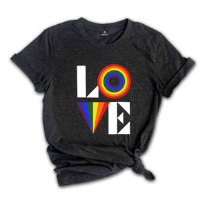 Rainbow Themed Gay Pride Shirt, LGBT Trans Pride Month T-Shirt, Love Wins Gay Rainbow T-Shirt, LGBTQ Ally Tee