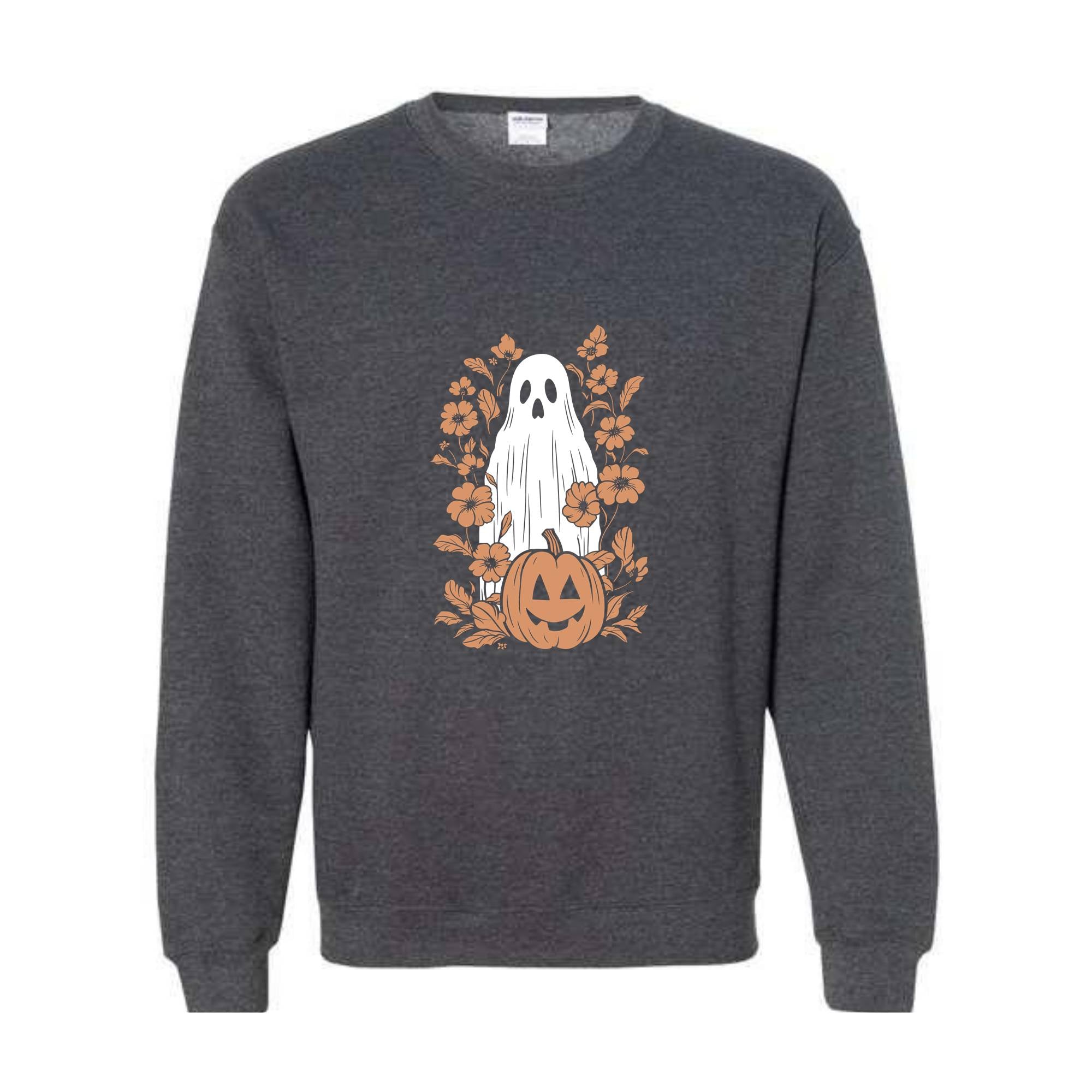 Floral Ghost Halloween Sweatshirt, Halloween Autumn Hoodie, Pumpkin Hoodie, Ghost Sweatshirt, Halloween Gifts