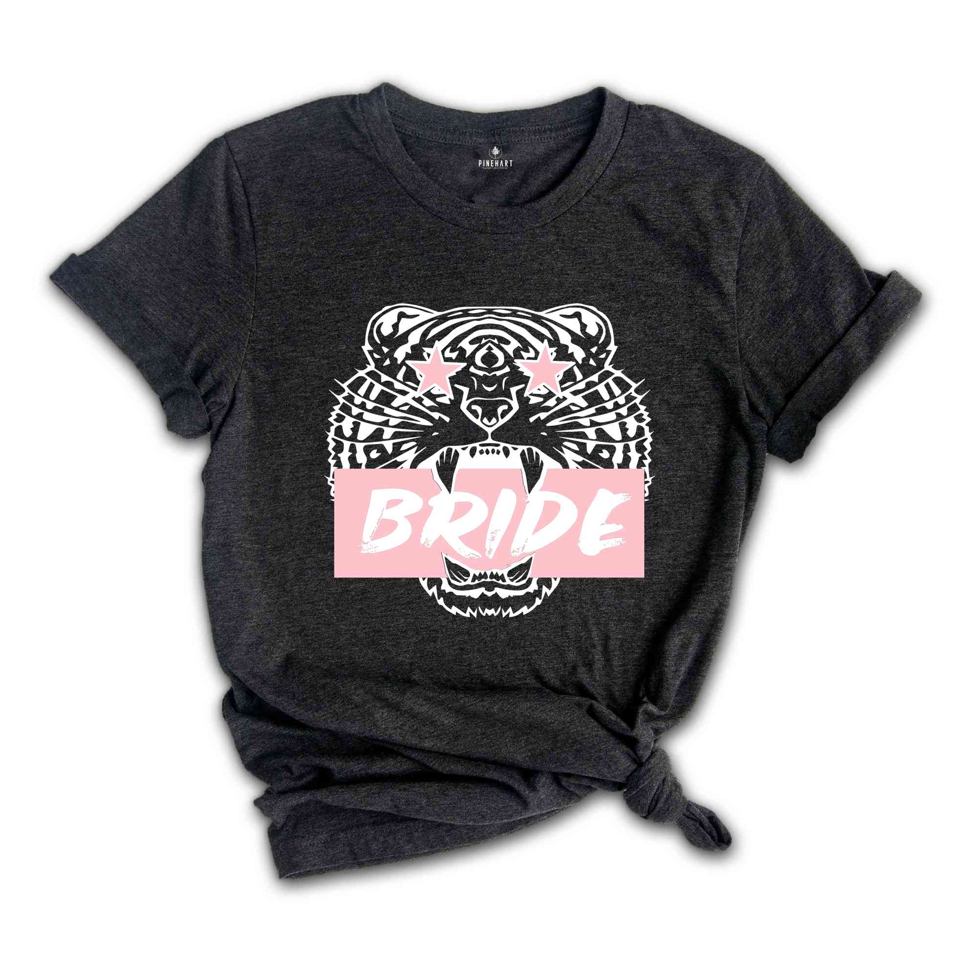 Retro Tiger Bride Exotic Bachelorette Shirt, Bachelorette Party Shirt, Animal Lover Shirt, Cute Bride Shirt, Bridesmaid Shirt, Bride Gift