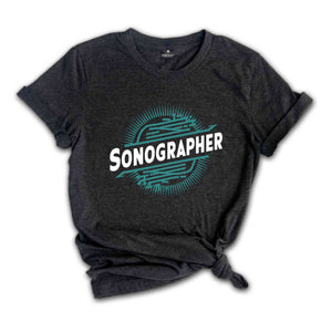 Sonographer Shirt, Ultrasound Tee, Sonography Heart T-Shirt, Sonographer Gift, Cardiac Sonographer, Ultrasound Tech Gift