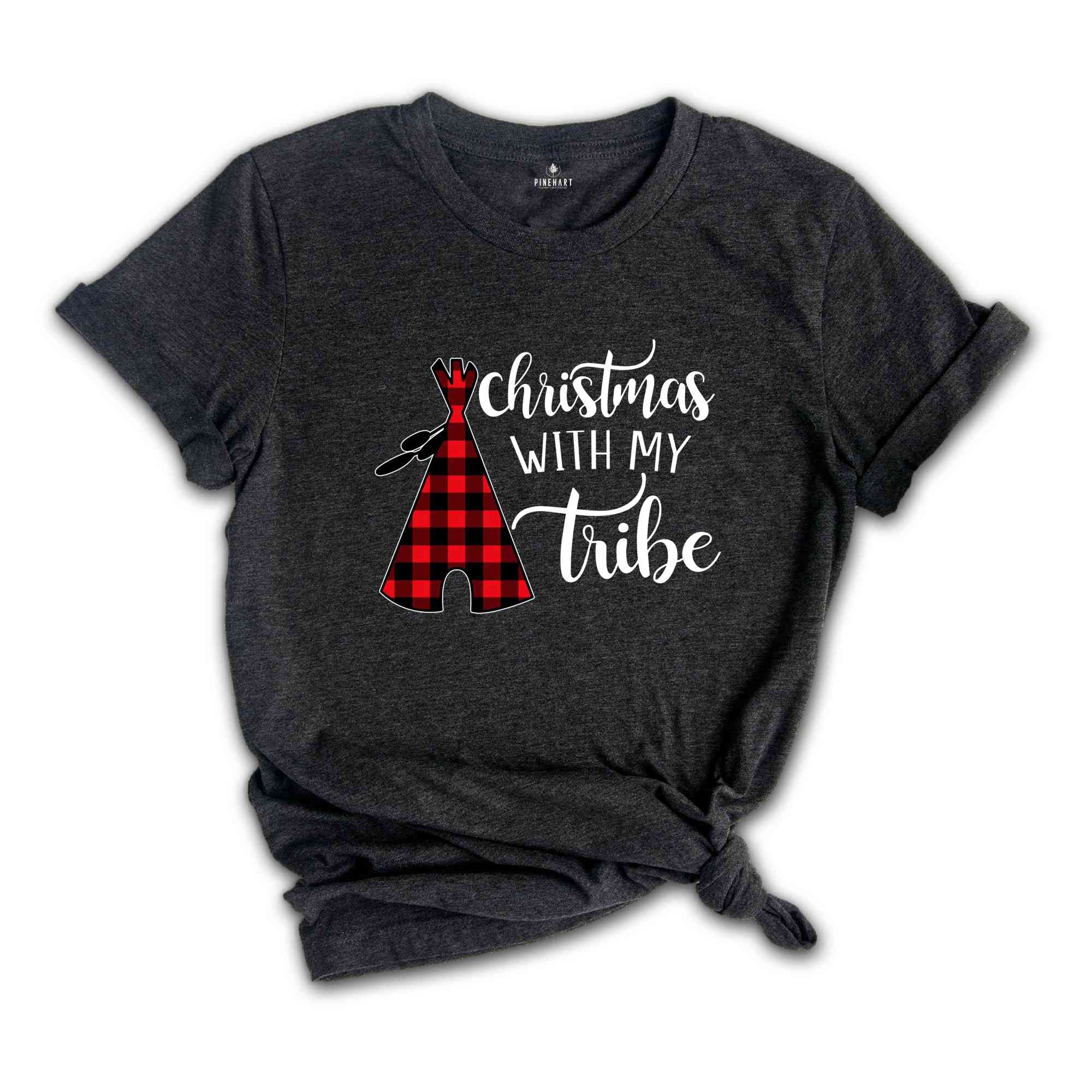 Christmas With My Tribe Shirt, 2025 Christmas T-Shirt, Family Christmas Shirt, Couple Christmas Shirt, Holiday Shirt