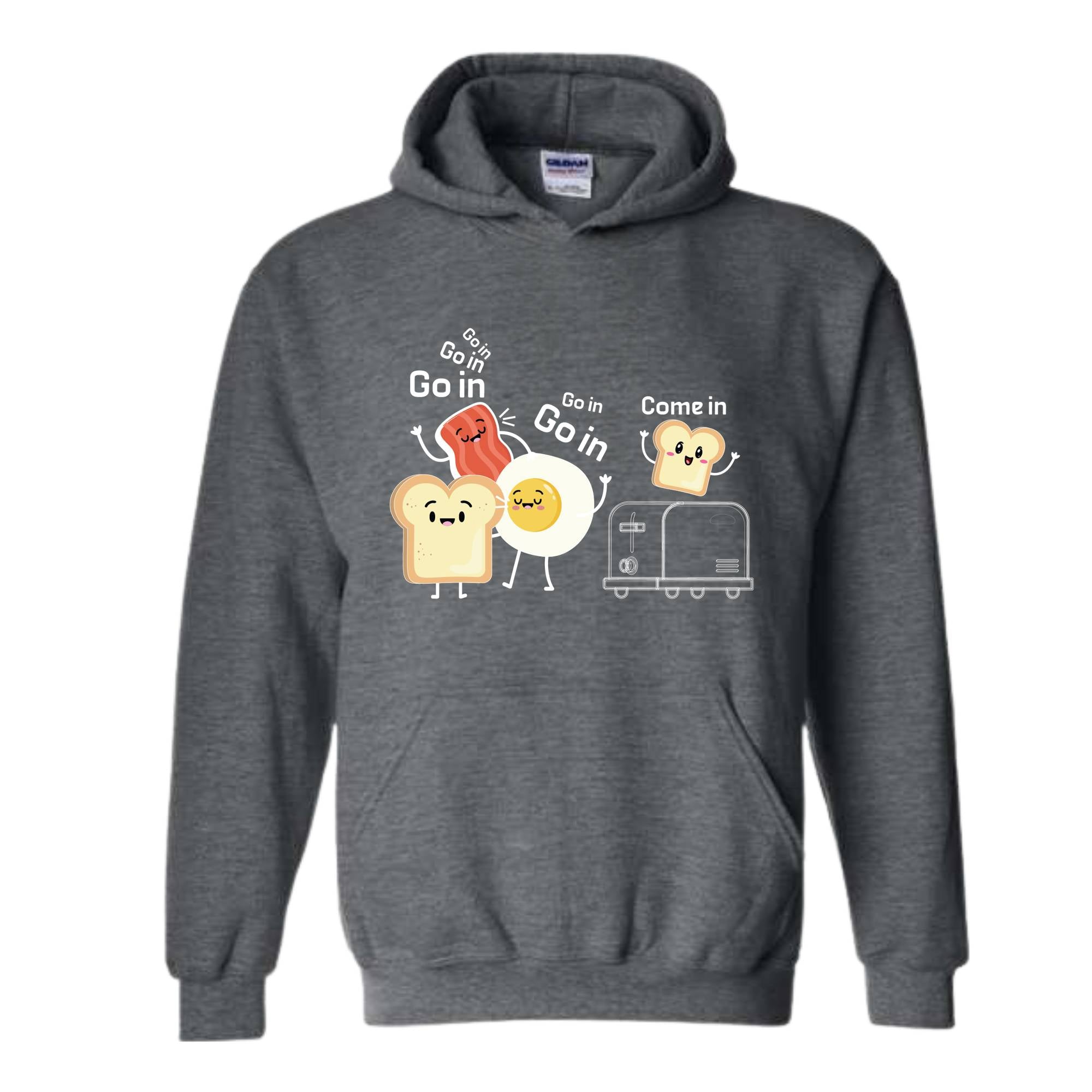 Funny Sweater, Go in Sweater, Funny Toast with Toaster, Trendy Sweater, Toast with Egg Sweater, Sarcastic Sweater