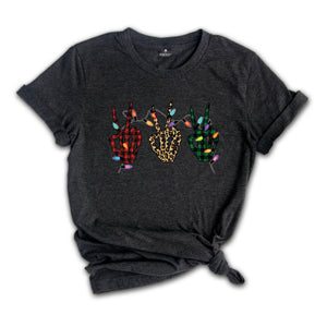 Skeleton Christmas Shirt, Skeleton Light Tee, Christmas Shirt, Skeleton Peace Tee, Family Christmas Shirt, Christmas Tee, Christmas Lights