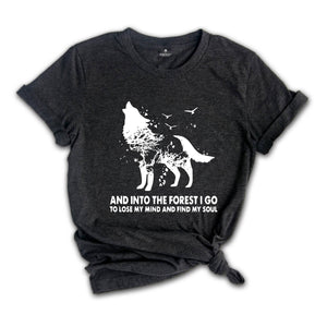 Wolf Shirt, Howling Wolf, Floral Wolf, Wolf Lover Gift, Animal Lover Shirt, Dog Lover Shirt, Wolf Girl, Wolves Gifts, Wildlife Animals Tee