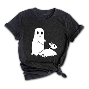 Halloween Ghost Dog Shirt, Dog Owner Ghost Tee, Funny Halloween Shirt, Ghost Dog Halloween Tee, Animal Lover Halloween Shirt, Funny Dog Tee