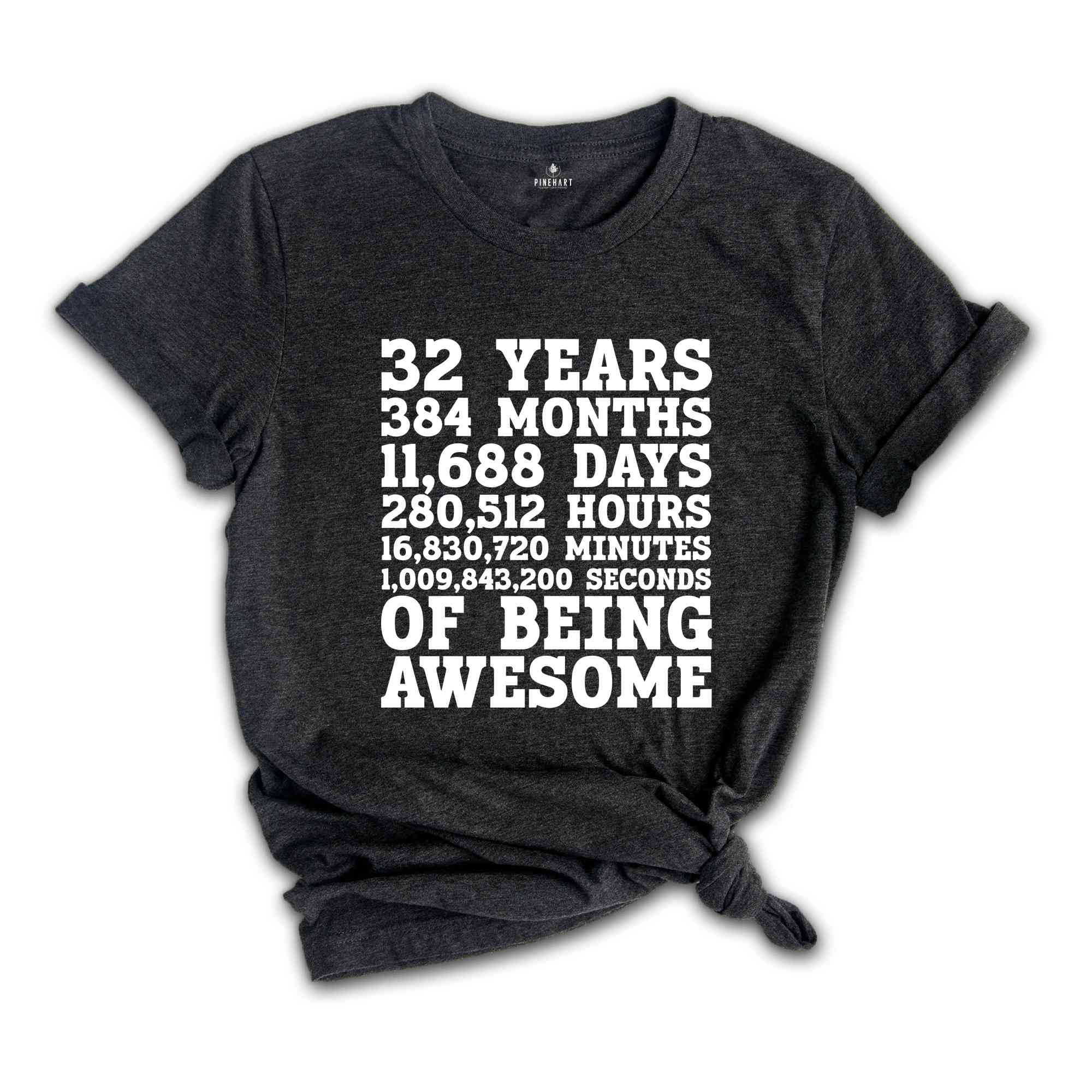 32 Years Definition T-Shirt, 32nd Birthday Shirt, Thirty Two Years Old Tee, 32nd Birthday Sweatshirt, Turning 32 Gift, Born In 1992 Shirt