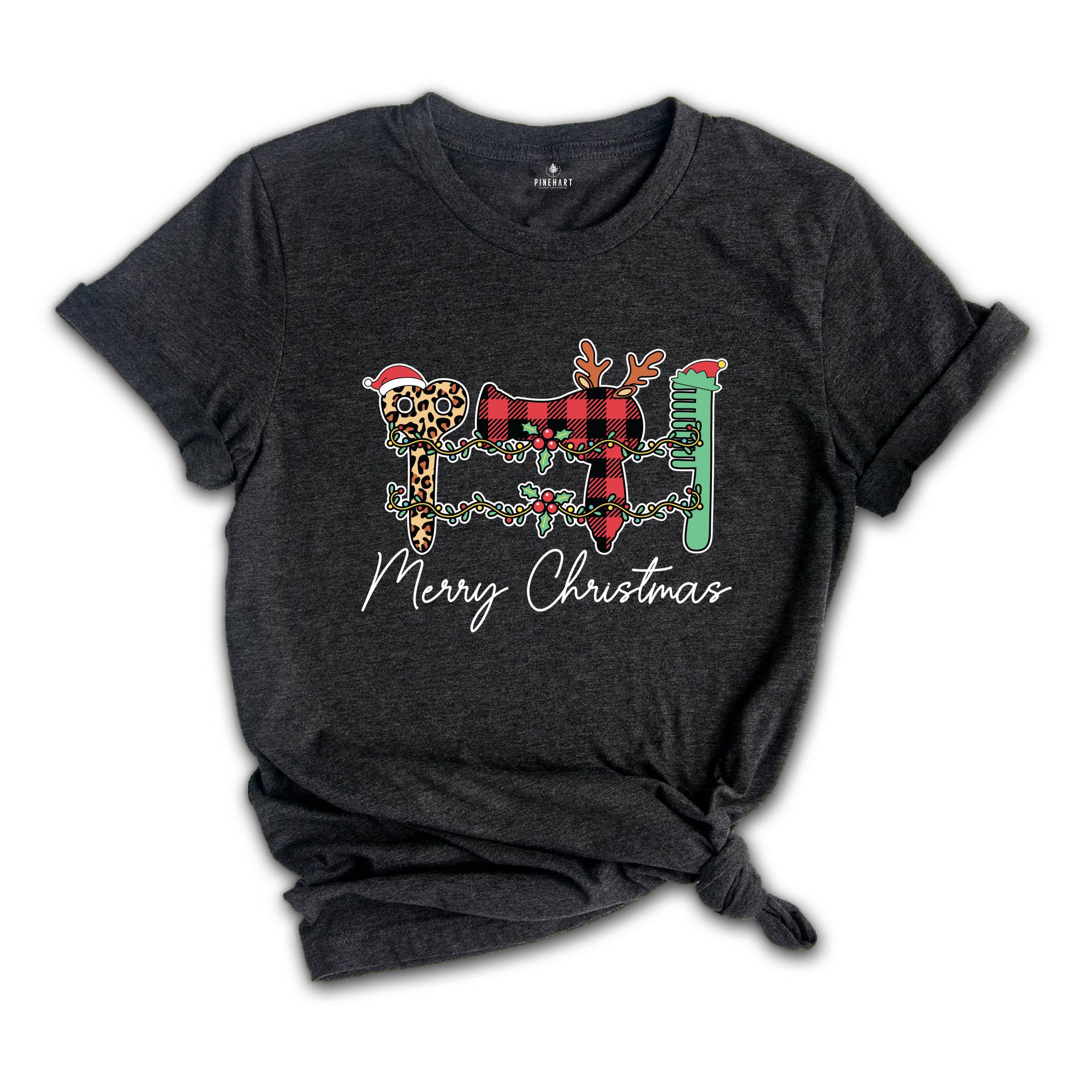 Merry Christmas Hairstylist T-Shirt, Hairdresser Xmas Tee, Hair Tools Christmas Shirt, Hair Dresser Holiday Gifts