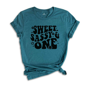 Sweet Sassy One Shirt, Birthday Girl Shirt, Cute Birthday Shirt, Tie Dye Shirt, Birthday Party Shirt Girl, Birthday Gift, Kids Tshirt