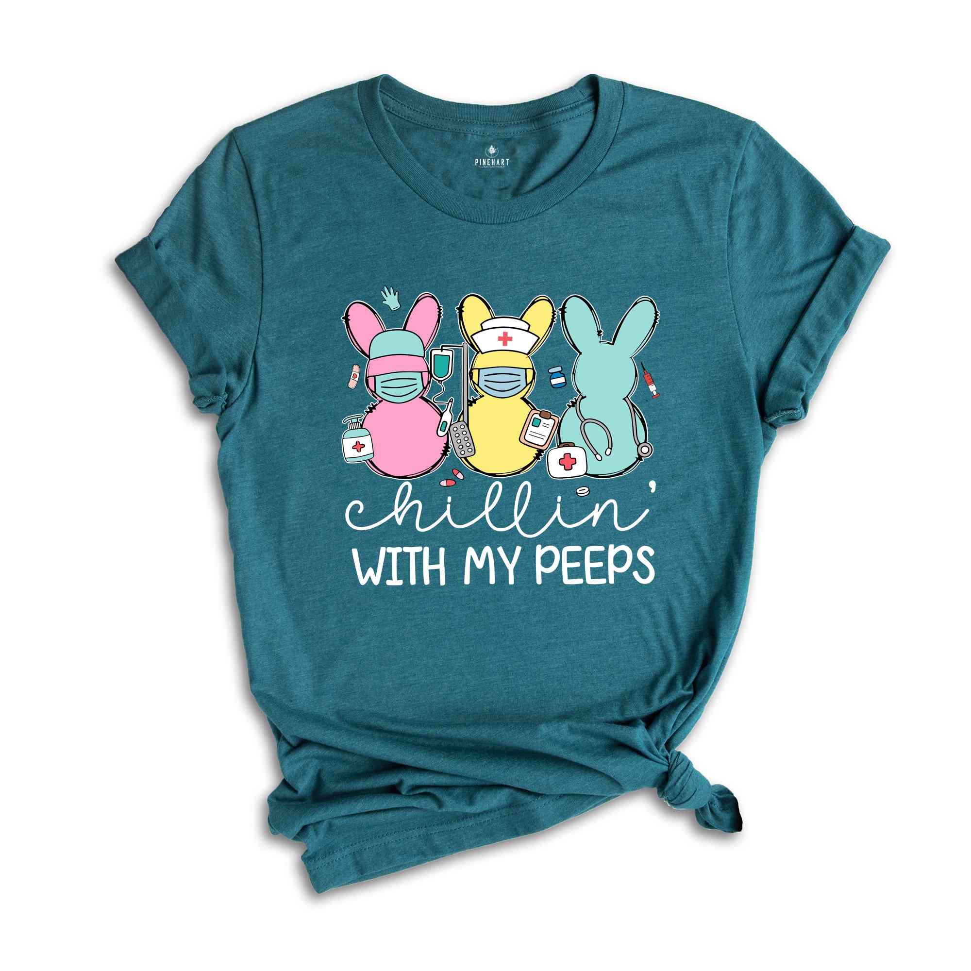 Chillin With My Peeps Easter Bunny Shirt, Easter Day Tee, Easter Day Outfit, Easter Day Gift, Bunny Lover Tshirt, Happy Easter