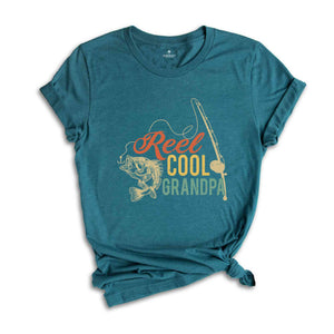 Reel Cool Grandpa Shirt, Grandpa Fishing T-Shirt, Grandpa Gifts, Fisherman Shirt, Grandpa Fishing Gift, Father's Day Shirts