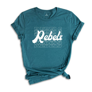 Team Mascot Shirt, Rebels Team Shirt, Rebels Team Spirit Shirt, Rebels Fan Shirt, Rebels School Shirt, Rebels School Spirit