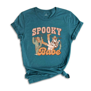 Spooky Babe Shirt, Western Halloween Shirt, Ghost Shirt, Halloween Party T-Shirt, Spooky Shirt, Ghost Shirt, Spooky Season Tee