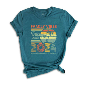 Vintage 2024 Vacation Shirt, Family Vacation T-Shirt, Vacay Mode Shirt, Matching Family Trip Shirts, Making Memories Together Shirt