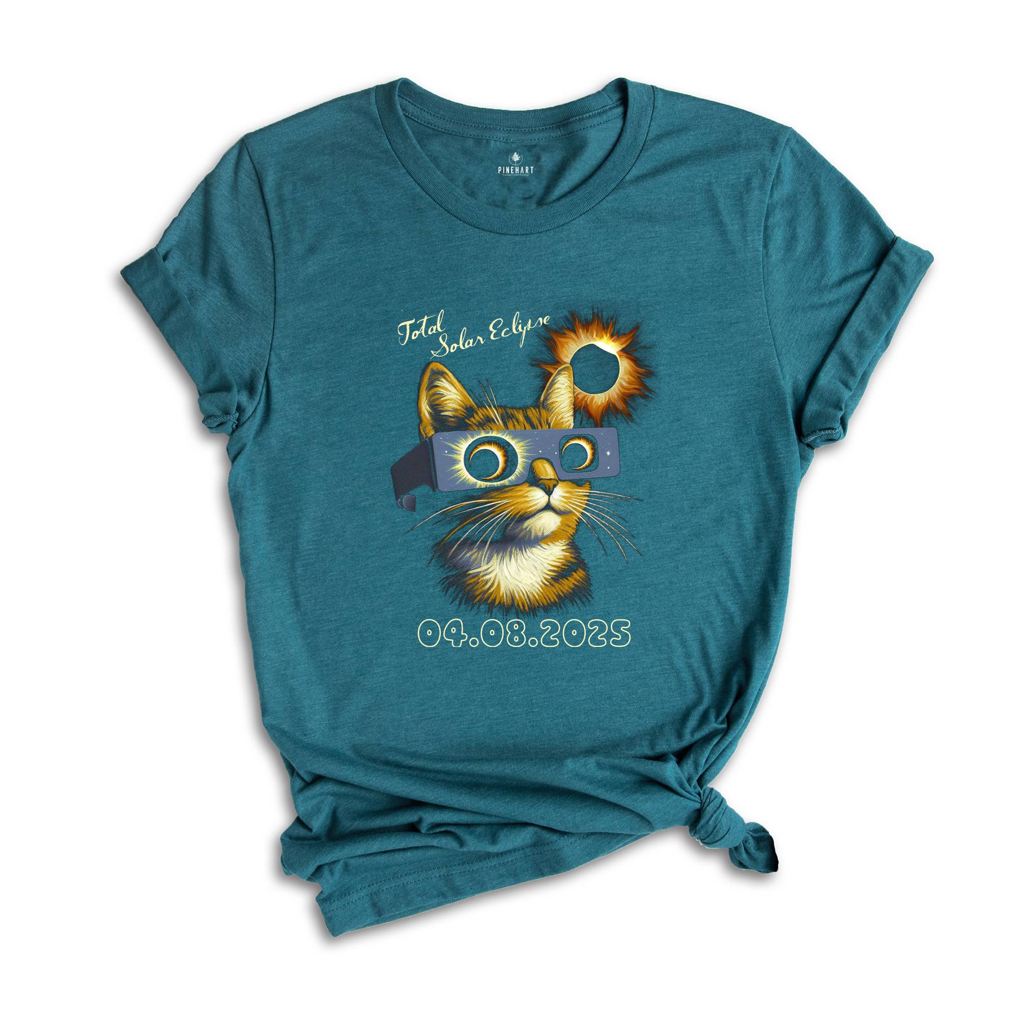 Total Solar Eclipse 2025 Shirt, Funny Cat Shirt, Cat Eclipse Shirt, Path Of Totality, Animal Lover Shirt, Eclipse Shirt, Celestial Shirt