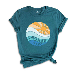 Seattle 2024 Shirt, Sun Shirt, Summer Shirt, Vacation Shirt, Summer Trip Shirt, Beach Vibes Shirt, Beach Shirt, Vacay Mode Shirt