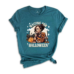 Waiting For Halloween Shirt, US Elections 2024 Tee, Kamala Harris Halloween Shirt, Halloween Gifts For Democrats