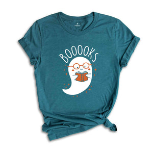 Booooks Shirt, Ghost Books, Halloween Teacher T-Shirt, Halloween Reading Shirt, Librarian Shirt, Bookworm Gift,Halloween Party Teacher Shirt