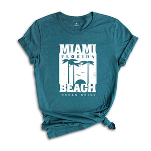 Miami Beach Ocean Drive Shirt, Trendy Beach Shirt, Beach Shirt, Vacation Shirt, Summer Shirt, Trendy Summer Shirt