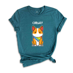 Corgay Shirt, Animal Lover Shirt, Cute LGBT Shirt, Pride Rainbow Shirt, Corgi Lover Shirt, Funny LGBT Shirt, LGBTQ Pride Shirt, Corgi Shirt