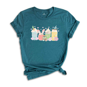 Cute Easter Coffe Cups Shirt, Easter Bunny Shirt, Easter Coffee Shirt, Coffee Lover Shirt, Happy Easter Shirt, Bunny Lover Shirt