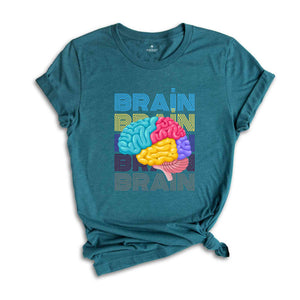 Brain Shirt, Funny Brain Shirt, Sarcastic Shirt, Brain Anatomy Shirt, Human Brain Shirt, Brain Typography Tee, Mental Health Matters Shirt