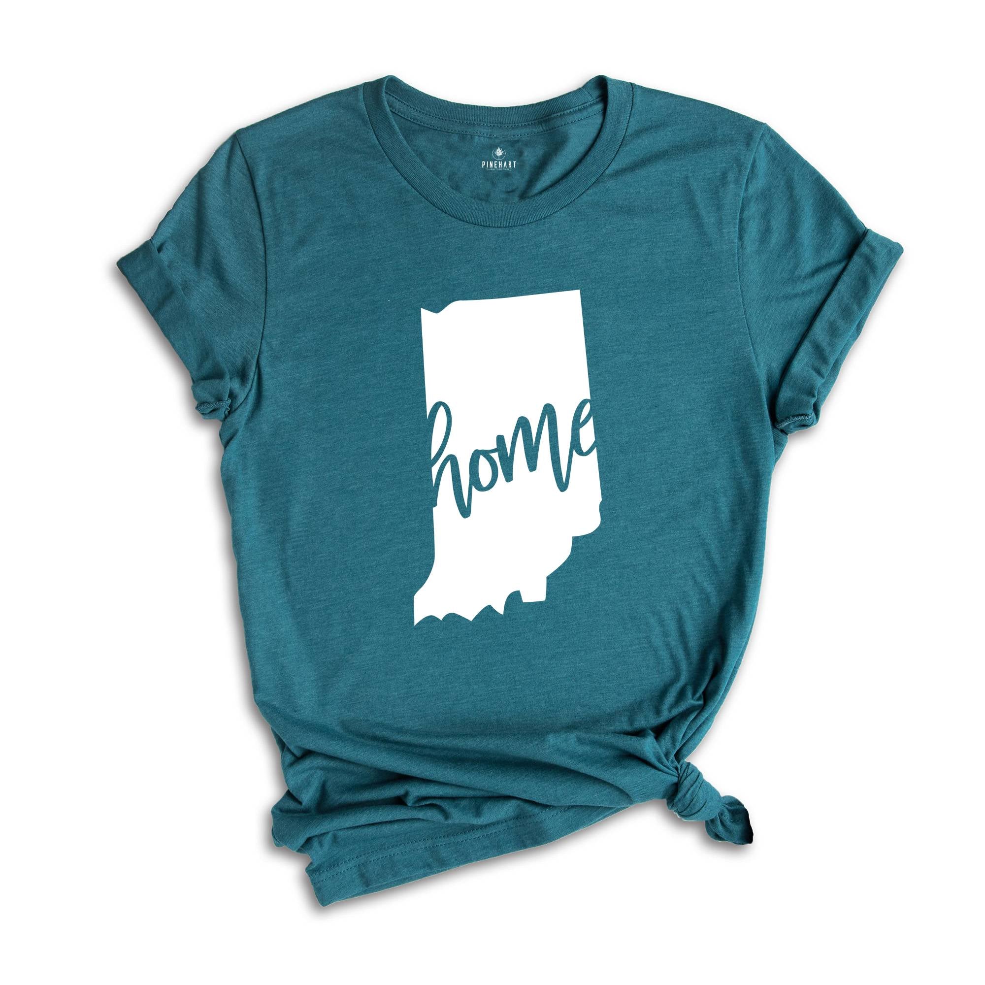 Indiana State Shirts, Indiana State Map Shirt, Indiana Travel Gifts, Indiana Apparel, Indiana Clothing, Indiana Travel T-Shirt