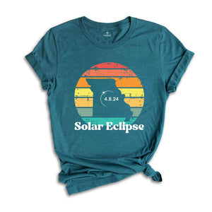 Missouri Solar Eclipse T-Shirt, April 8 2024 Solar Eclipse, Total Solar Eclipse Apparel, Solar Eclipse Shirt