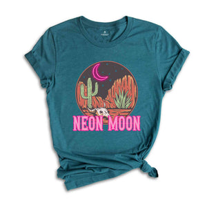 Neon Moon Shirt, Summer Shirt, Country Music Festival Shirt, Country Concert Tee, Desert Shirts, 90S Country Tee