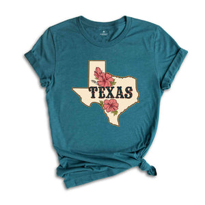 Texas Map Shirt, Texas Cactus TShirt, Texas Home T Shirt, Home State Shirts, Texan Girl Shirt, Texas Lover Gift, Cactus T Shirt