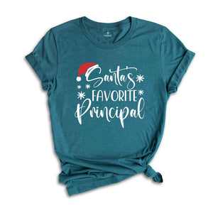 Santas Favorite Principal Shirt, Christmas Gift, Christmas Shirt, Xmas Shirt, Xmas gift, New Year Shirt, Holiday Tee, Principal Gift