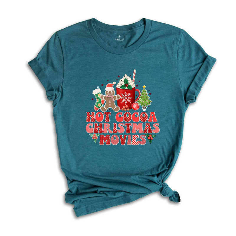 Hot Cocoa Christmas Movies Shirt, Gingerbread Shirt, Christmas Tree Shirt, Funny Christmas Shirt, Christmas Party Shirt, Cute Christmas Tee