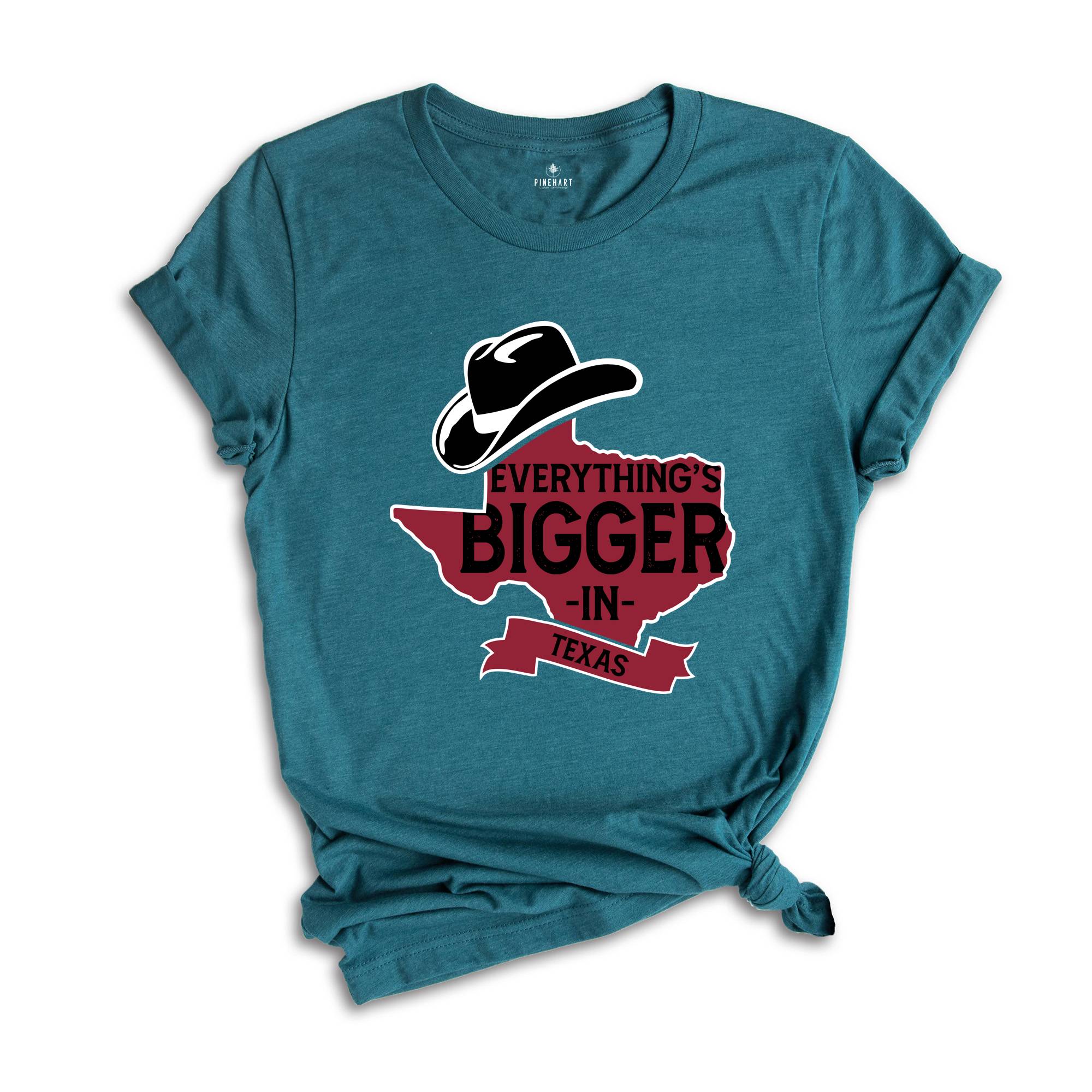 Everything's Bigger In Texas Shirt, Texas Lover Shirt, Womens Texas Shirt, Texas Map Shirt, Texas Graphic Shirt, Texas Cities Shirt