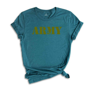 Army Shirt With Name, Personalized Army T-Shirt, Custom Army Tee With Name, Gift for Army Wife, Gift for Army Mom